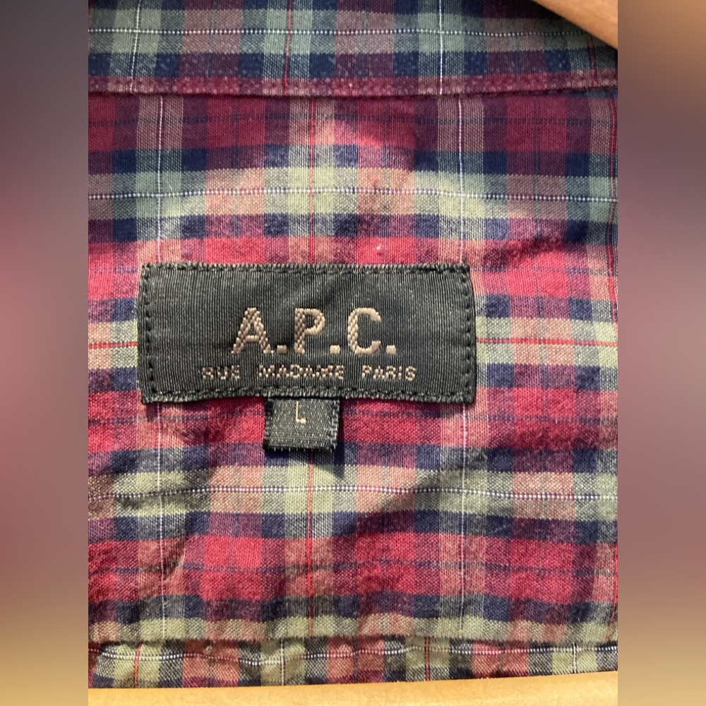 A.P.C. Checkered Shirt in Rich Hues